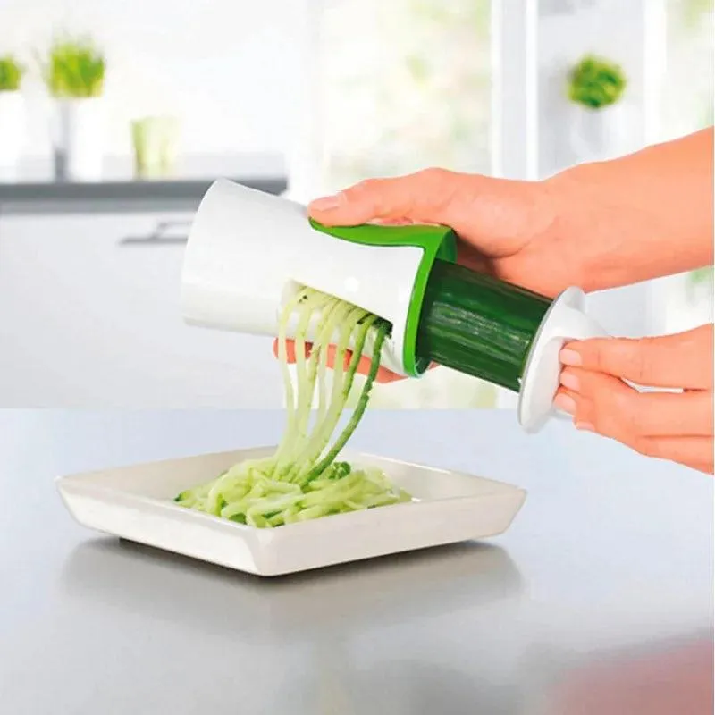 🥒 Handheld Spiralizer Vegetable & Fruit Slicer | Adjustable Grater & Cutter | Compact Kitchen Tool for Healthy Salads