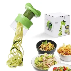 🥒 Handheld Spiralizer Vegetable & Fruit Slicer | Adjustable Grater & Cutter | Compact Kitchen Tool for Healthy Salads