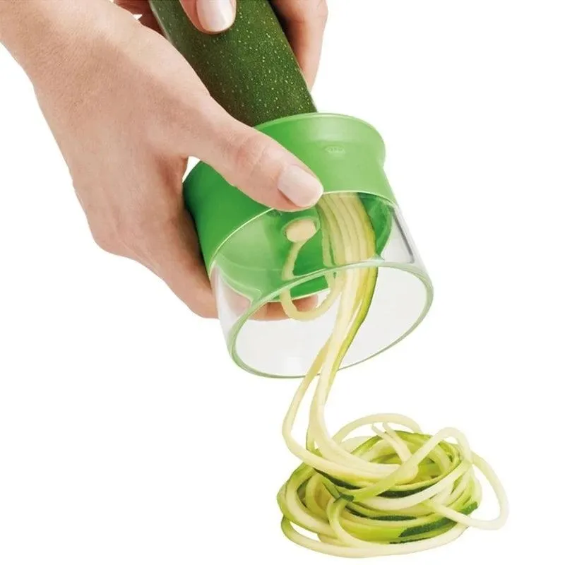 🥒 Handheld Spiralizer Vegetable & Fruit Slicer | Adjustable Grater & Cutter | Compact Kitchen Tool for Healthy Salads