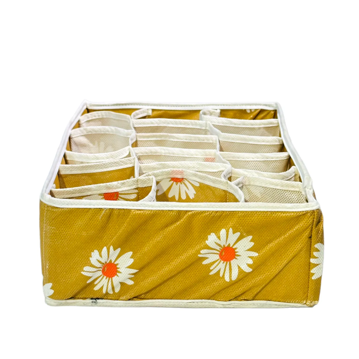 18-Pockets Socks Belts Organizer(Mustard)