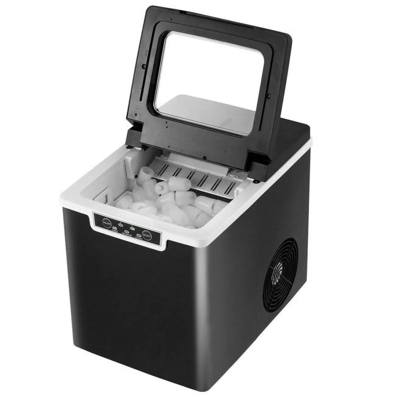 2 Quart Portable Ice Maker Machine with Scoop and Basket - Makes up to 26 pounds of Ice cubes in 24 hours.