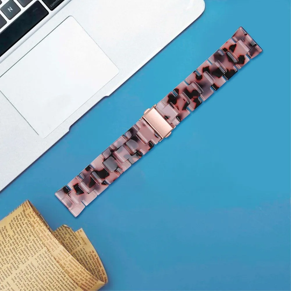 22mm resin stylish watch strap for Fossil watch - Brown Mix