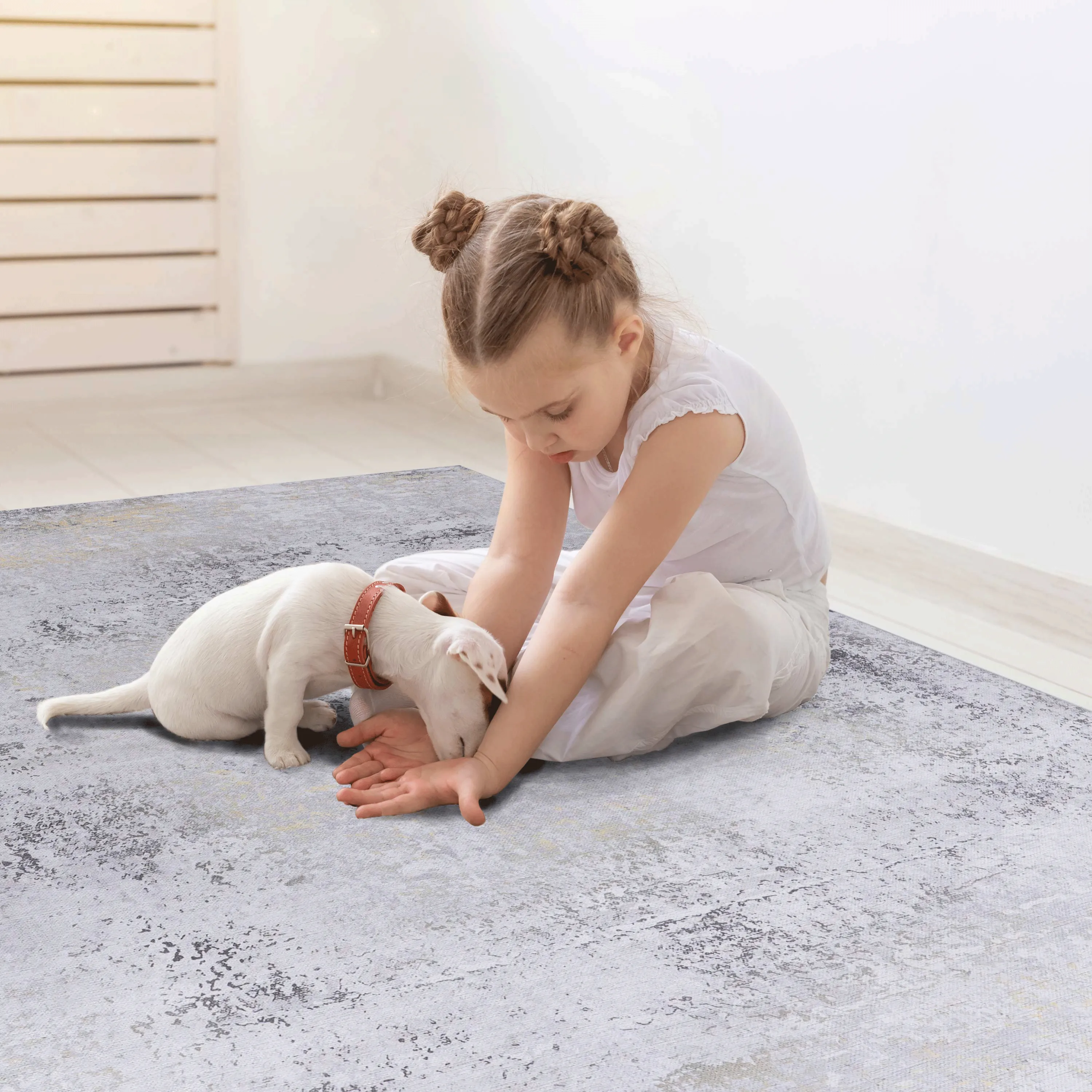 9x12 Area Rug- Washable Rug, Non-Slip, Non-Shedding, Foldable, Kid & Pet Friendly