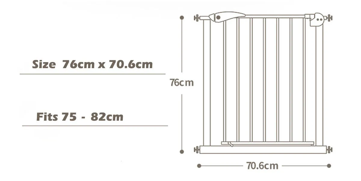 Adjustable Baby Pet Child Kid Safety Security Gate Stair Barrier Door Extension Bs