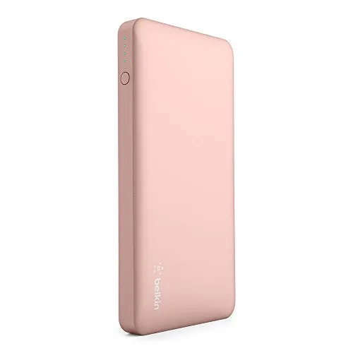 Belkin Pocket Power 10,000mAh Durable Ultra Slim Portable Charger / Power Bank / Battery Pack (Pink)