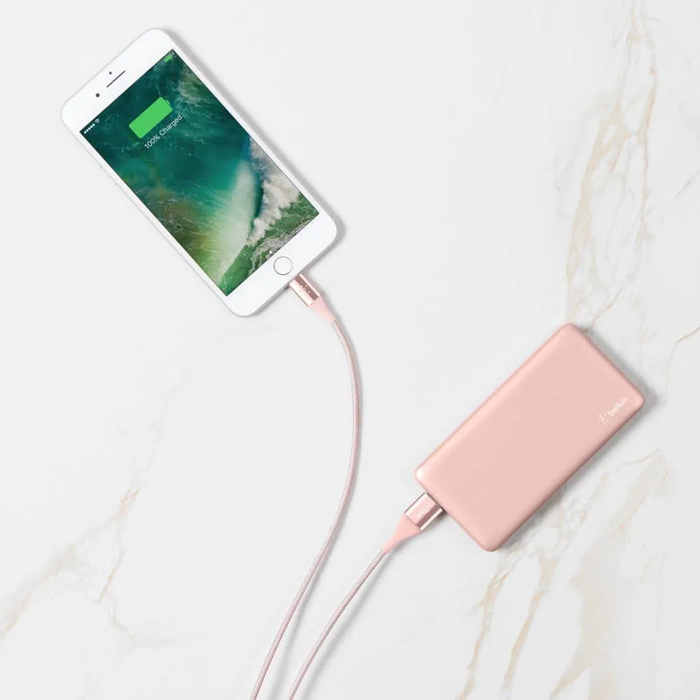 Belkin Pocket Power 5,000Mah Durable Ultra Slim Portable Charger / Power Bank / Battery Pack (Pink)