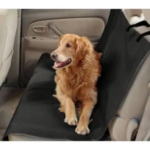 Black Waterproof Bench Pet Car Seat Cover, 56" x 47"