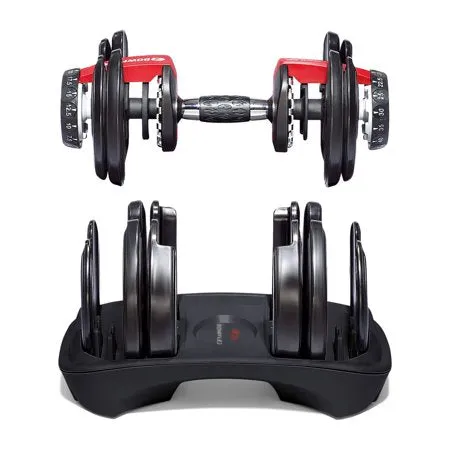 Bowflex SelectTech 552 Adjustable Dumbbells Syncs with Free SelectTech App & Space Saving (Pairs)