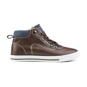 BOYS LACED HIGH SNEAKERS - BROWN