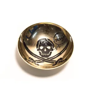 BRASS BOWL WITH SKULL 4 INCHES