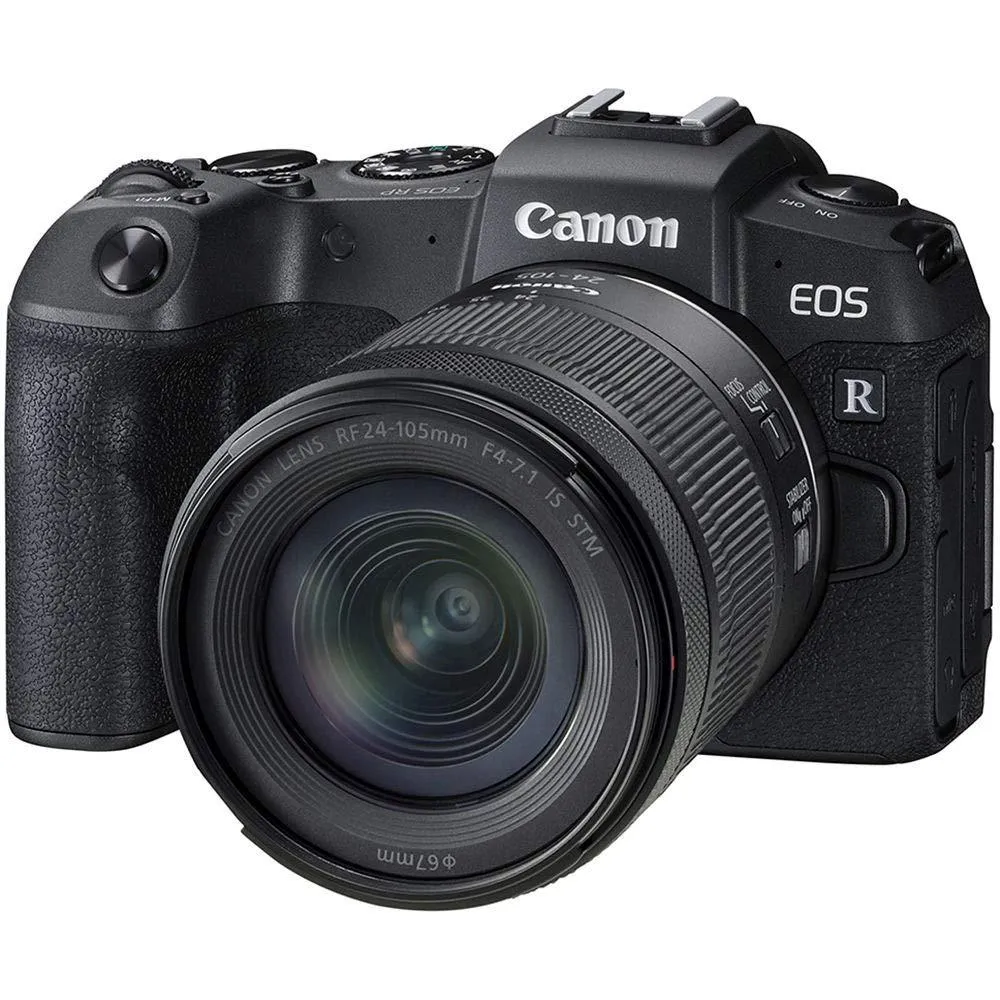 Canon EOS RP Full-Frame Mirrorless Interchangeable Lens Camera   RF24-105mm Lens F4-7.1 is STM Lens Kit- Compact and Lightweight for Traveling and Vlogging, Black (3380C132)