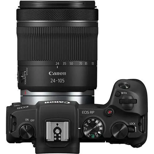 Canon EOS RP Full-Frame Mirrorless Interchangeable Lens Camera   RF24-105mm Lens F4-7.1 is STM Lens Kit- Compact and Lightweight for Traveling and Vlogging, Black (3380C132)