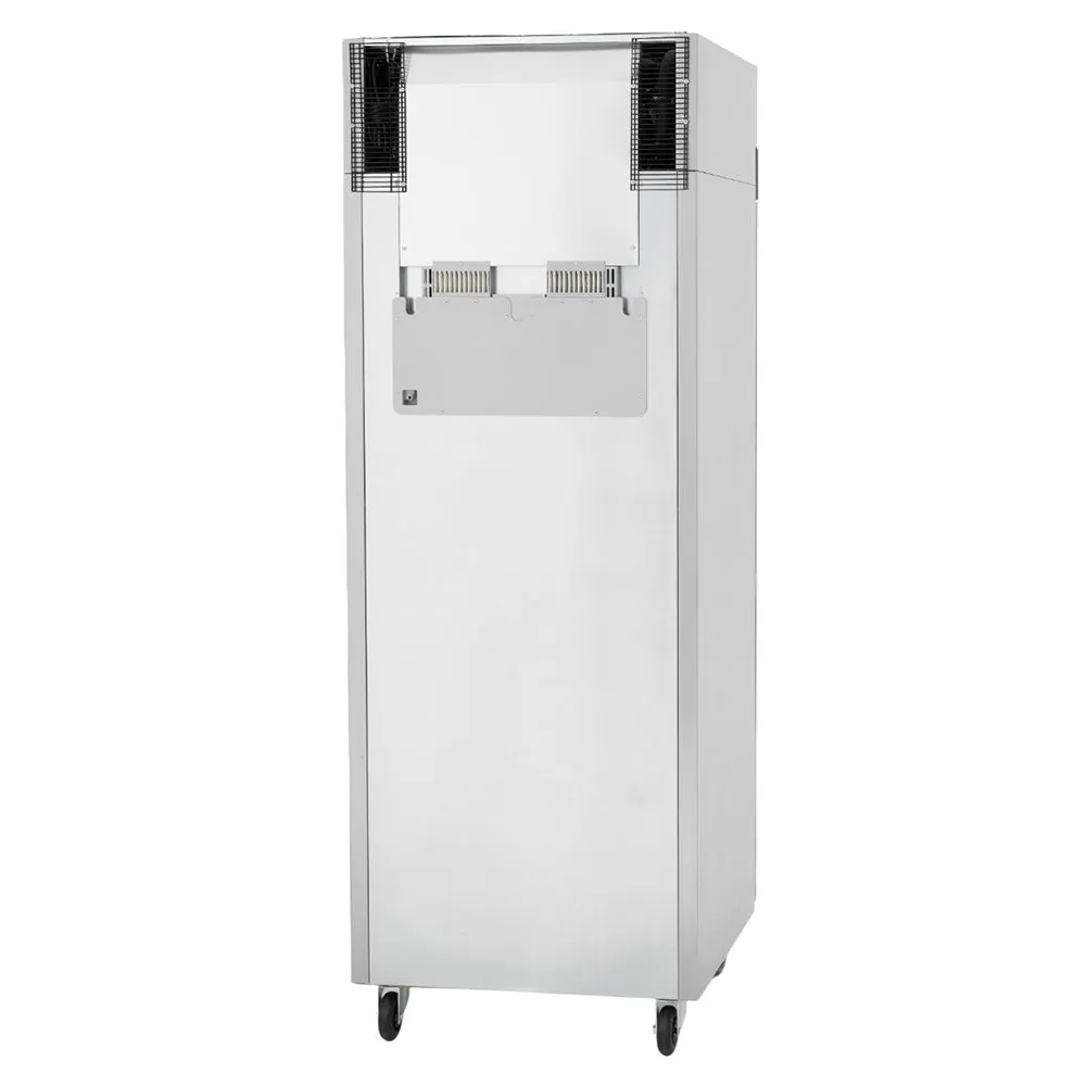 Commercial Reach in Refrigerator 1 Section Solid Door, 28" Width, 23 Cu Ft Frigos Premium FGP-RF-1DLH Stainless Steel Interior and Exterior