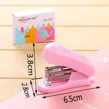 Cute Mini Stapler with stapler pin DL0582- Multicolor