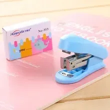 Cute Mini Stapler with stapler pin DL0582- Multicolor