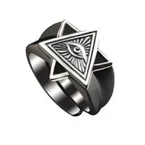 Eye Of Providence Ring - Zinc Alloy Adjustable Size