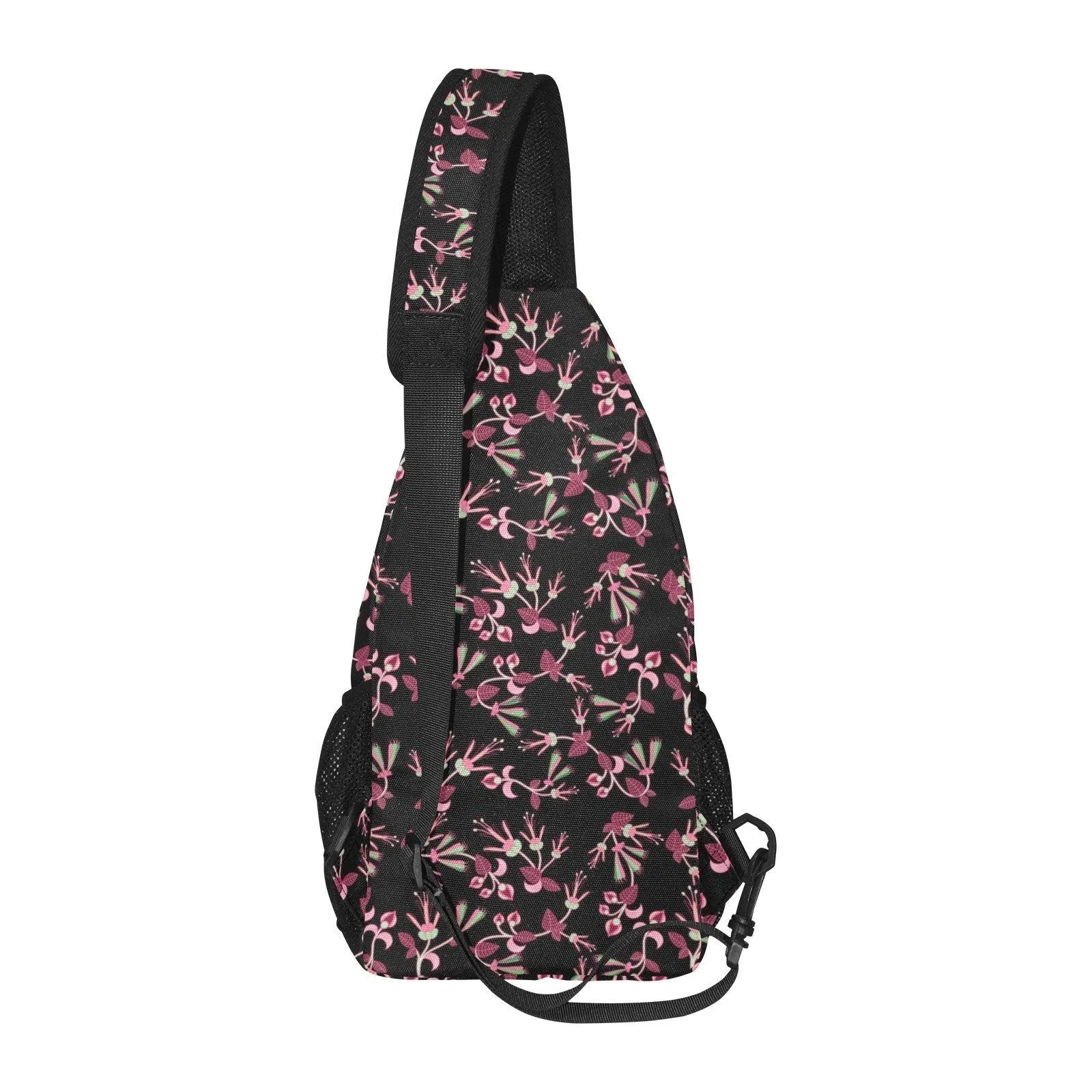 Floral Green Black Chest Bag