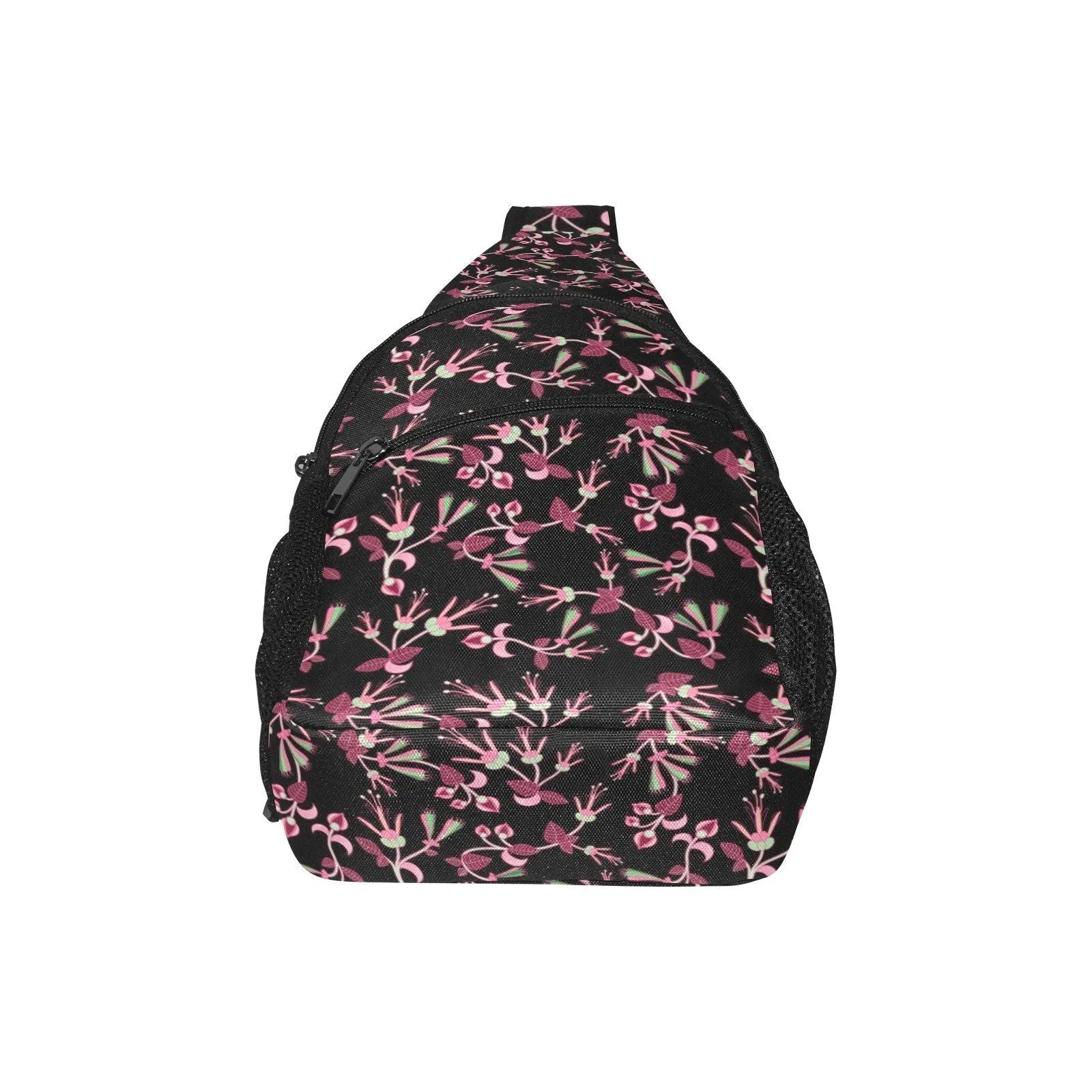 Floral Green Black Chest Bag