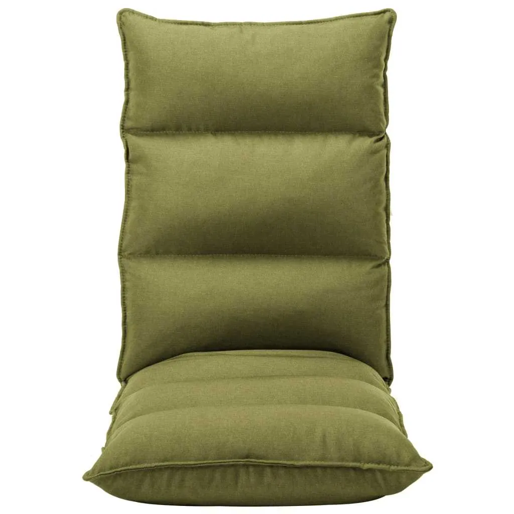 Folding Floor Chair Green Fabric