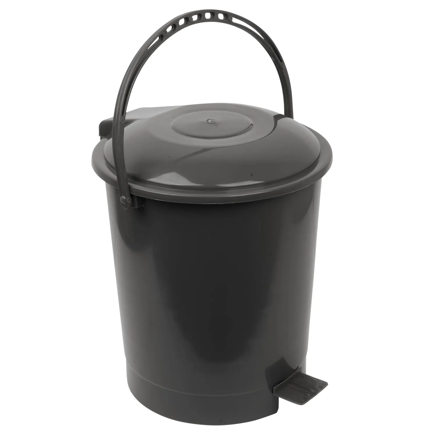 Heart Home Dustbin|Plastic Swinging Lid Dustbin|Pedal Dustbin with Lid|Dustbin for Kitchen|Wet & Dry Waste Pedal Dustbins|Trash Can|10 LTR|Gray