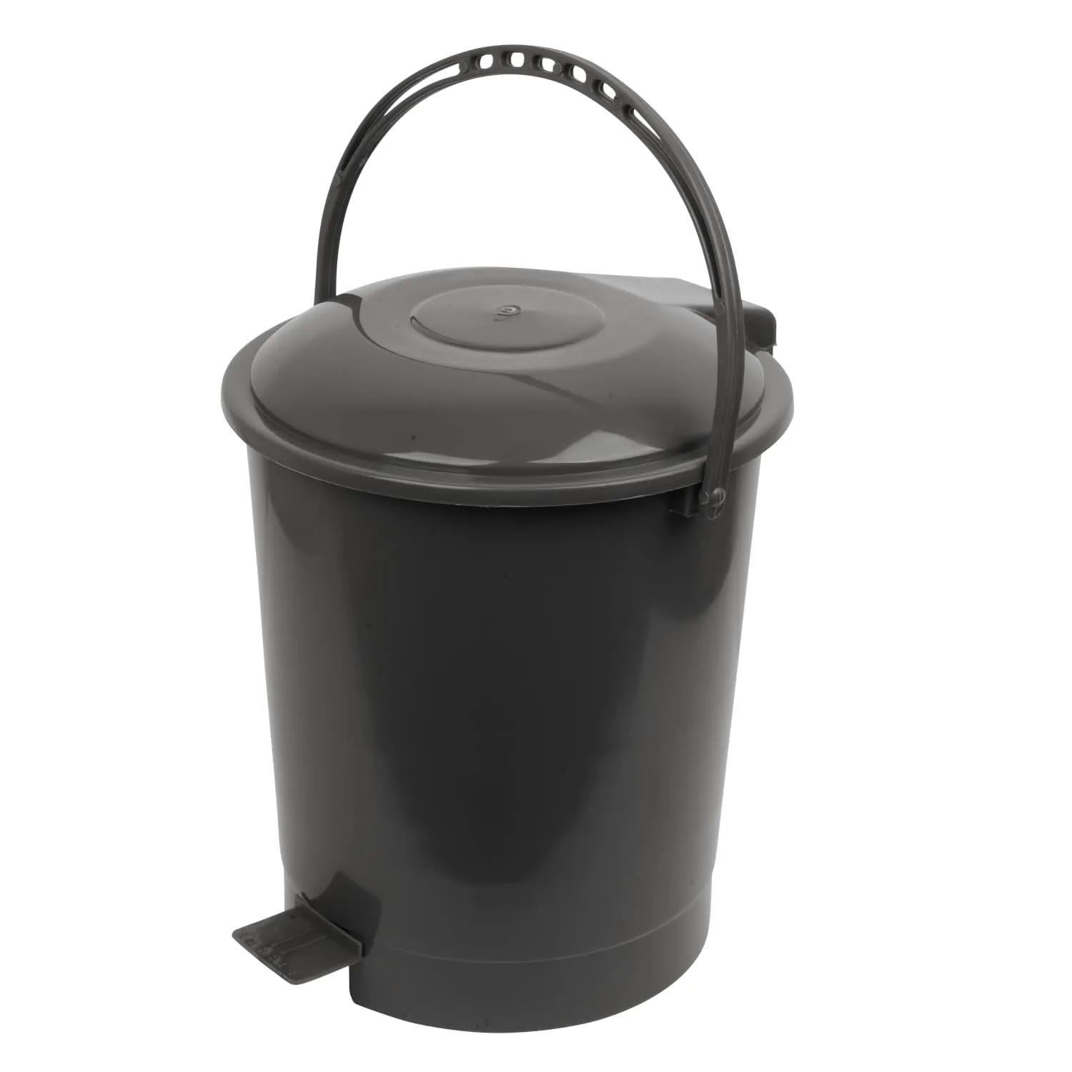 Heart Home Dustbin|Plastic Swinging Lid Dustbin|Pedal Dustbin with Lid|Dustbin for Kitchen|Wet & Dry Waste Pedal Dustbins|Trash Can|10 LTR|Gray