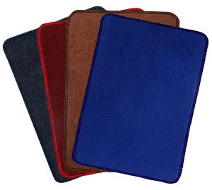 Kuber Industries Microfiber Anti Slip 4 Pieces Door Mat 22"x14", Grey & Blue & Red & Brown - CTKTC039912