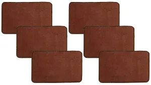 Kuber Industries Microfiber Anti Slip 6 Pieces Door Mat 22"x14"(Brown)