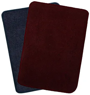 Kuber Industries Microfiber Anti Slip Door Mat - Grey and Maroon, 22"x14" - CTKTC039894-2 Pieces