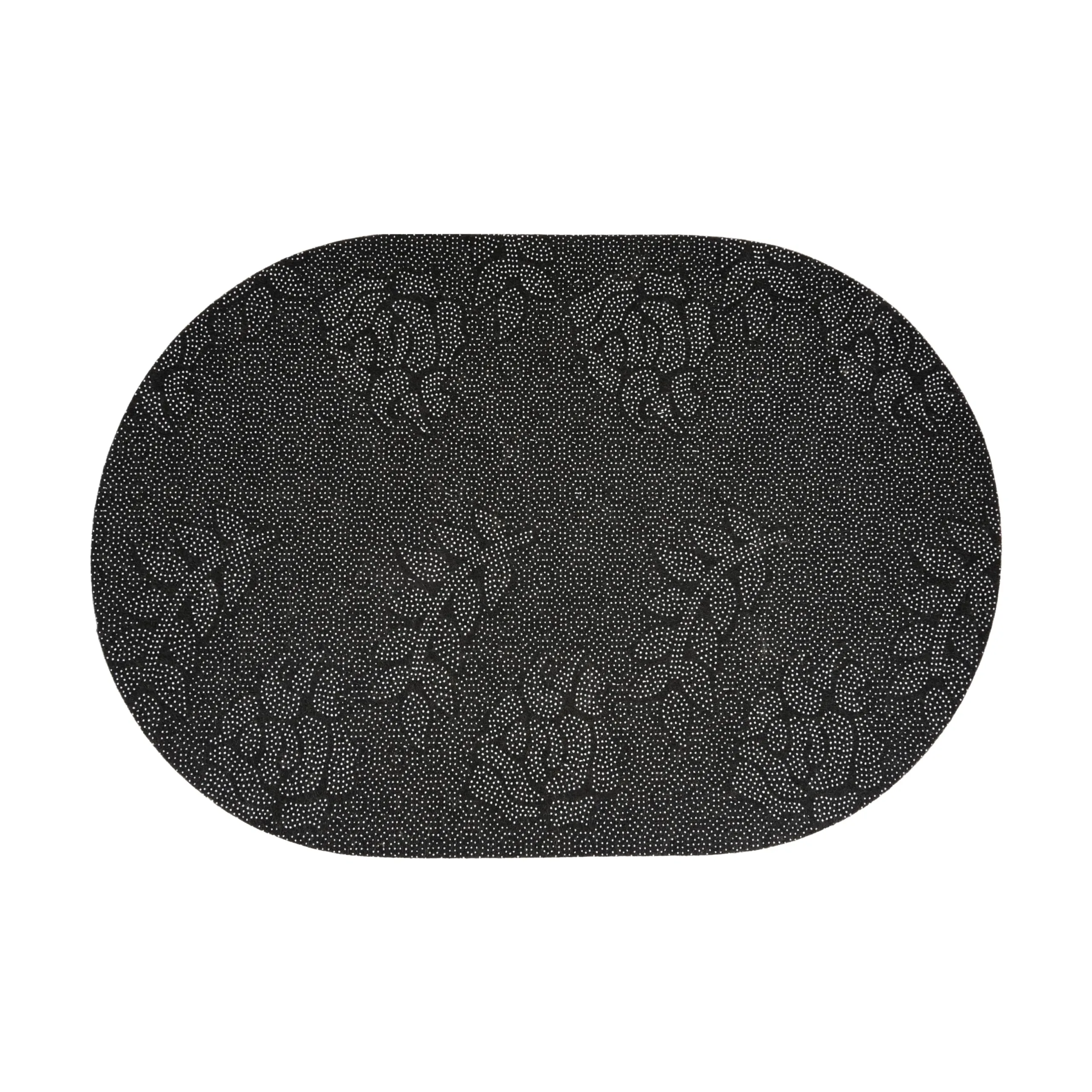 Kuber Industries Oval Bathmat | Soft Anti Skid Door Mat | Non Woven Floor Mat for Home | Non-Slip Mat for Shower-Bathtub | HY049 |Gray