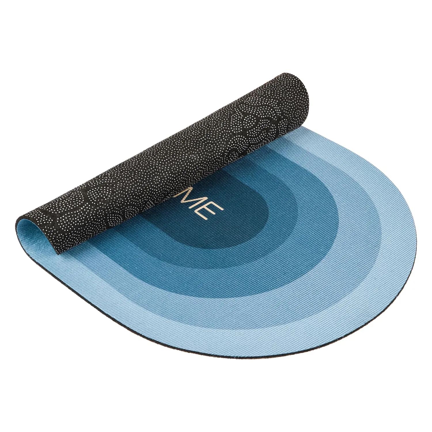 Kuber Industries Oval Bathmat | Soft Anti Skid Door Mat | Non Woven Floor Mat for Home | Non-Slip Mat for Shower-Bathtub | HY081 | Blue