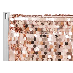 Large Payette Sequin 12ft H x 52" W Drape/Backdrop panel - Blush/Rose Gold