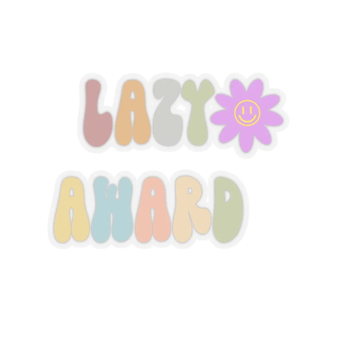 Lazy Award Kiss-Cut Sticker