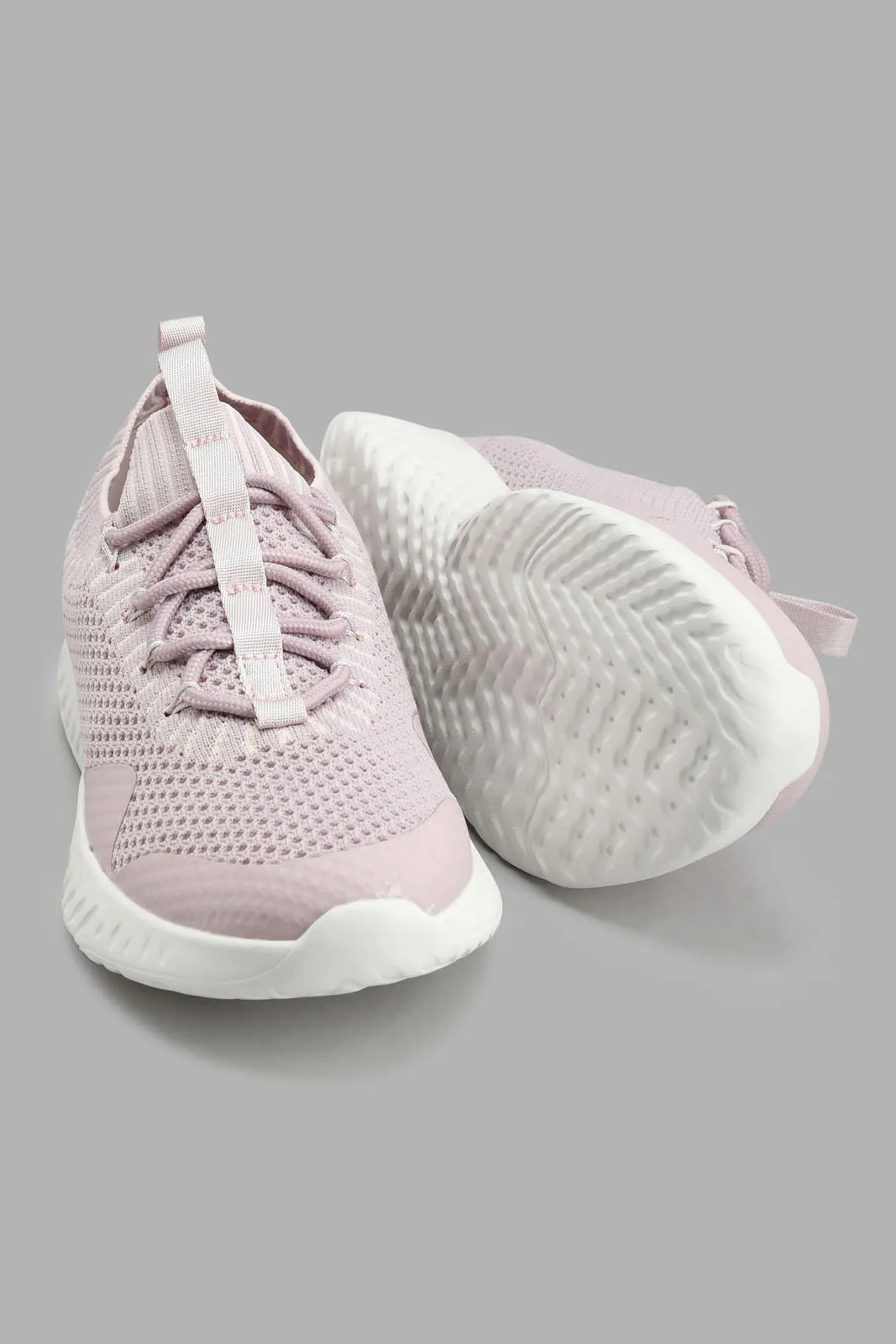 Lilac Knitted Slip-On Sneaker