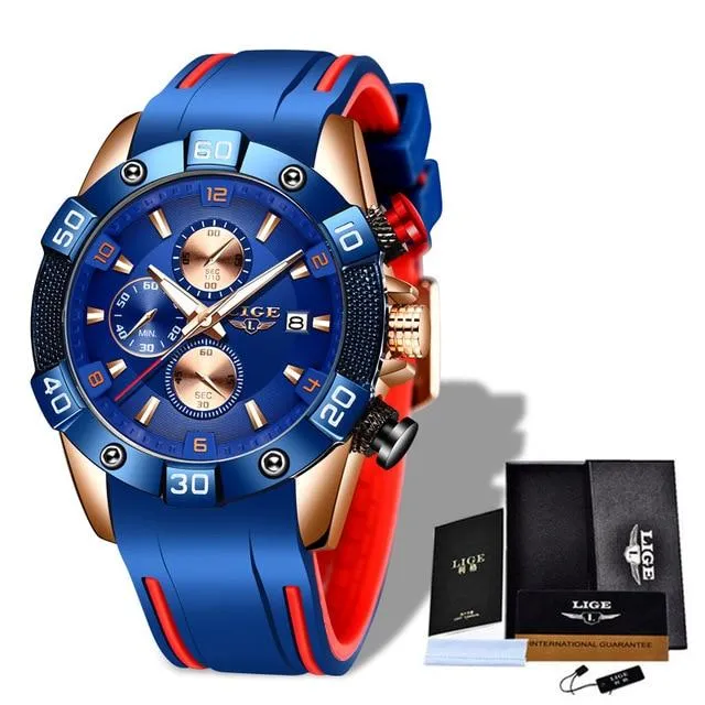 Men Quartz Sports Chronograph Casual Waterproof Wrist Watches