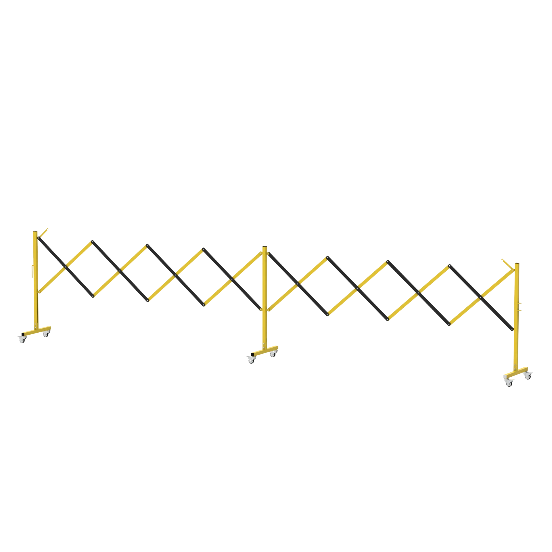 Metal Expandable Barricade, 16 Ft. and 11 Ft - Trafford Industrial