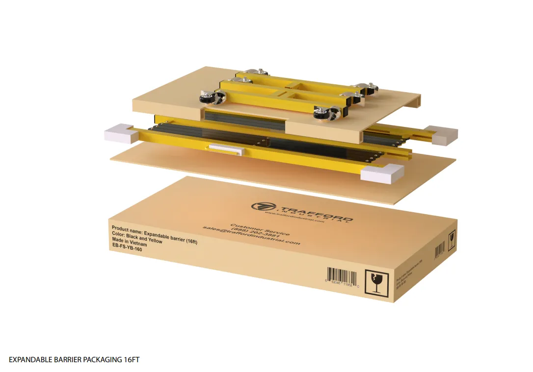 Metal Expandable Barricade, 16 Ft. and 11 Ft - Trafford Industrial