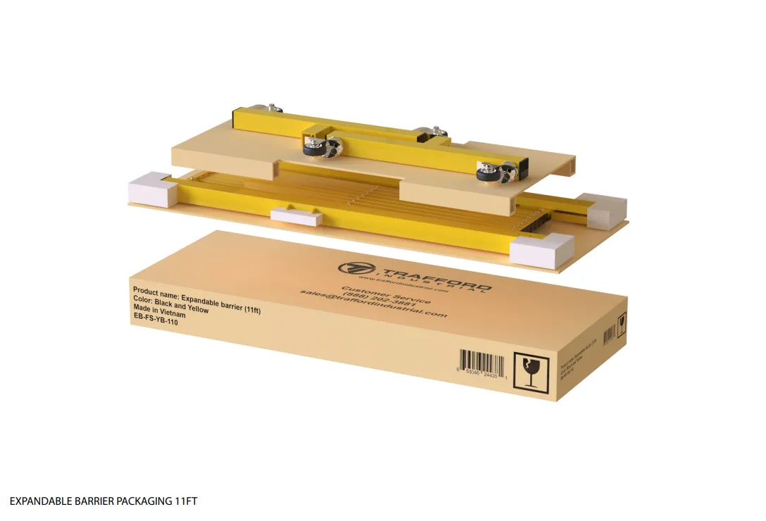 Metal Expandable Barricade, 16 Ft. and 11 Ft - Trafford Industrial