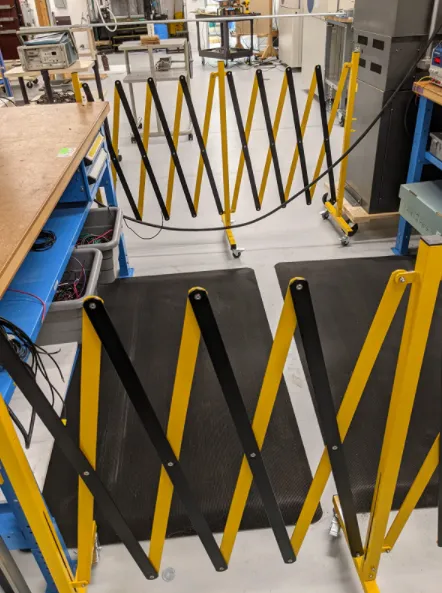 Metal Expandable Barricade, 16 Ft. and 11 Ft - Trafford Industrial