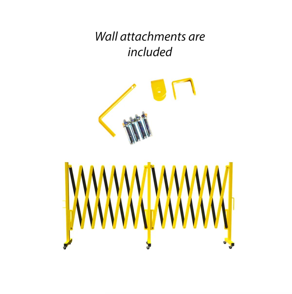 Metal Expandable Barricade, 16 Ft. and 11 Ft - Trafford Industrial