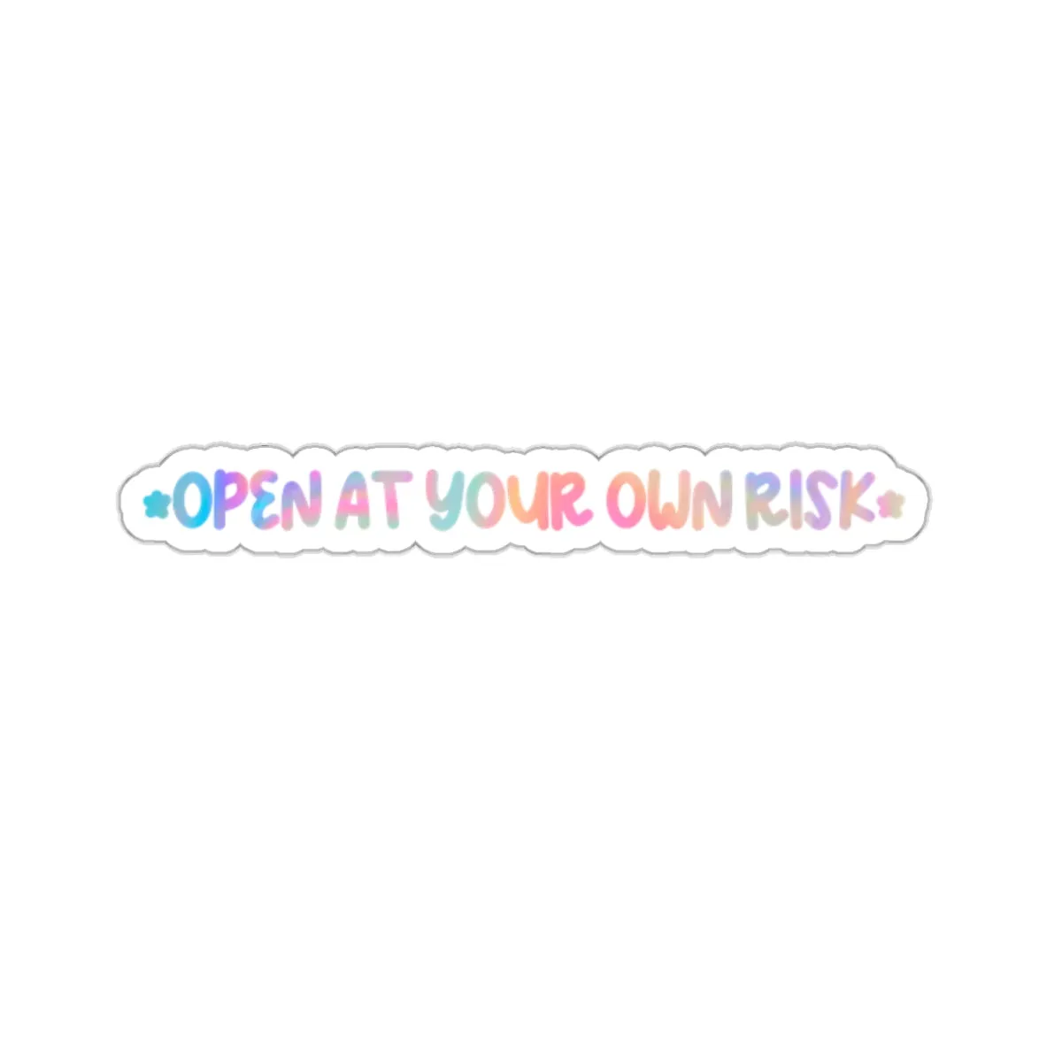 Open At Your Own Risk Kindle Kiss-Cut Sticker