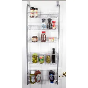 Over the Door Kitchen Pantry Organizer, Grey