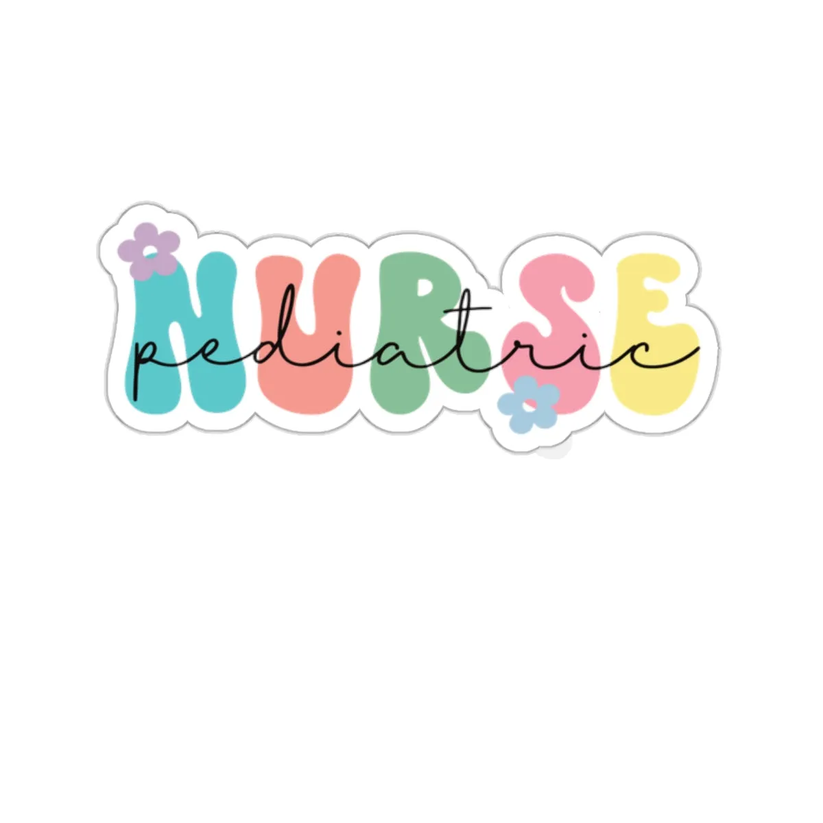 Pediatric Nurse Kiss-Cut Sticker