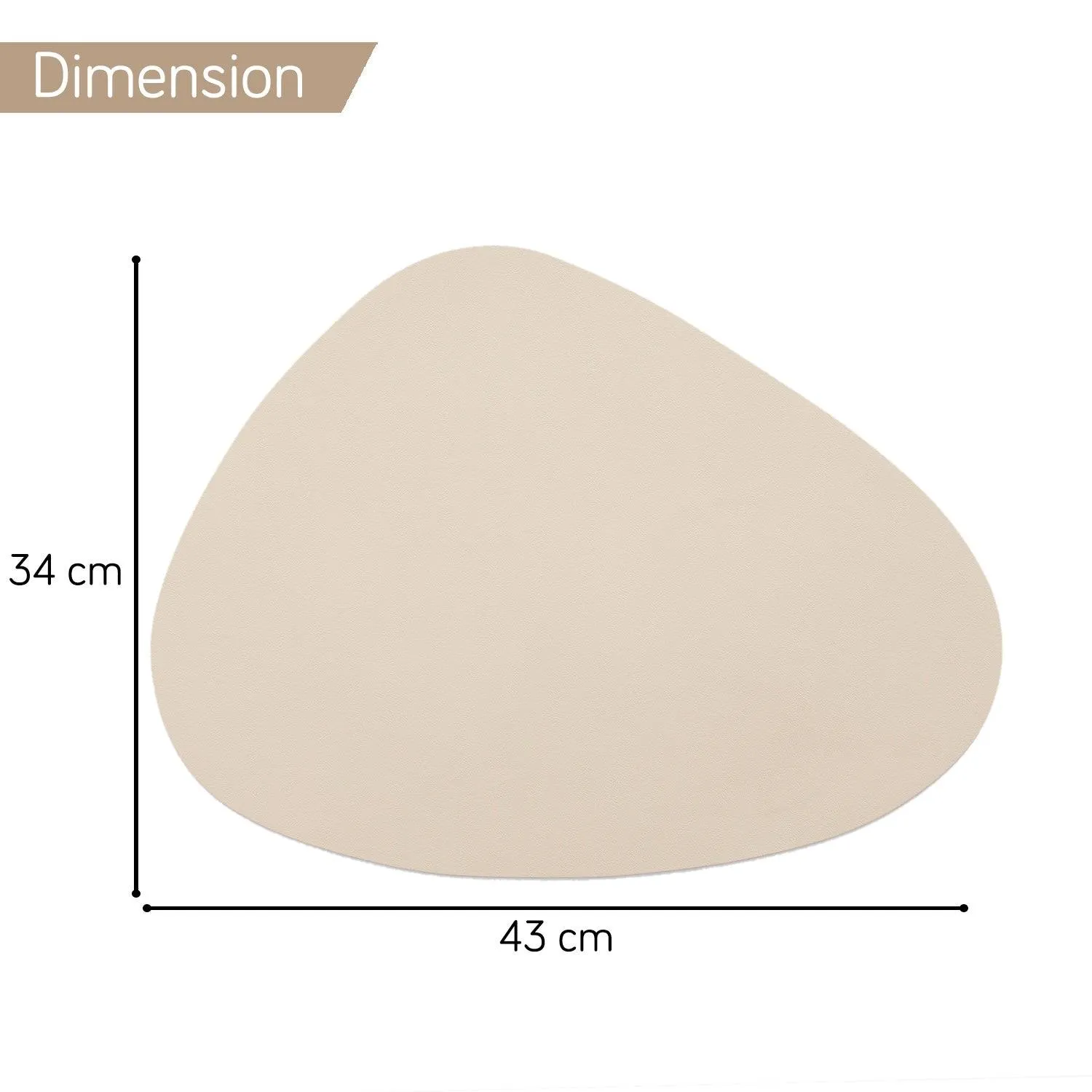 Premium Faux Leather Dining Table Mats, Beige