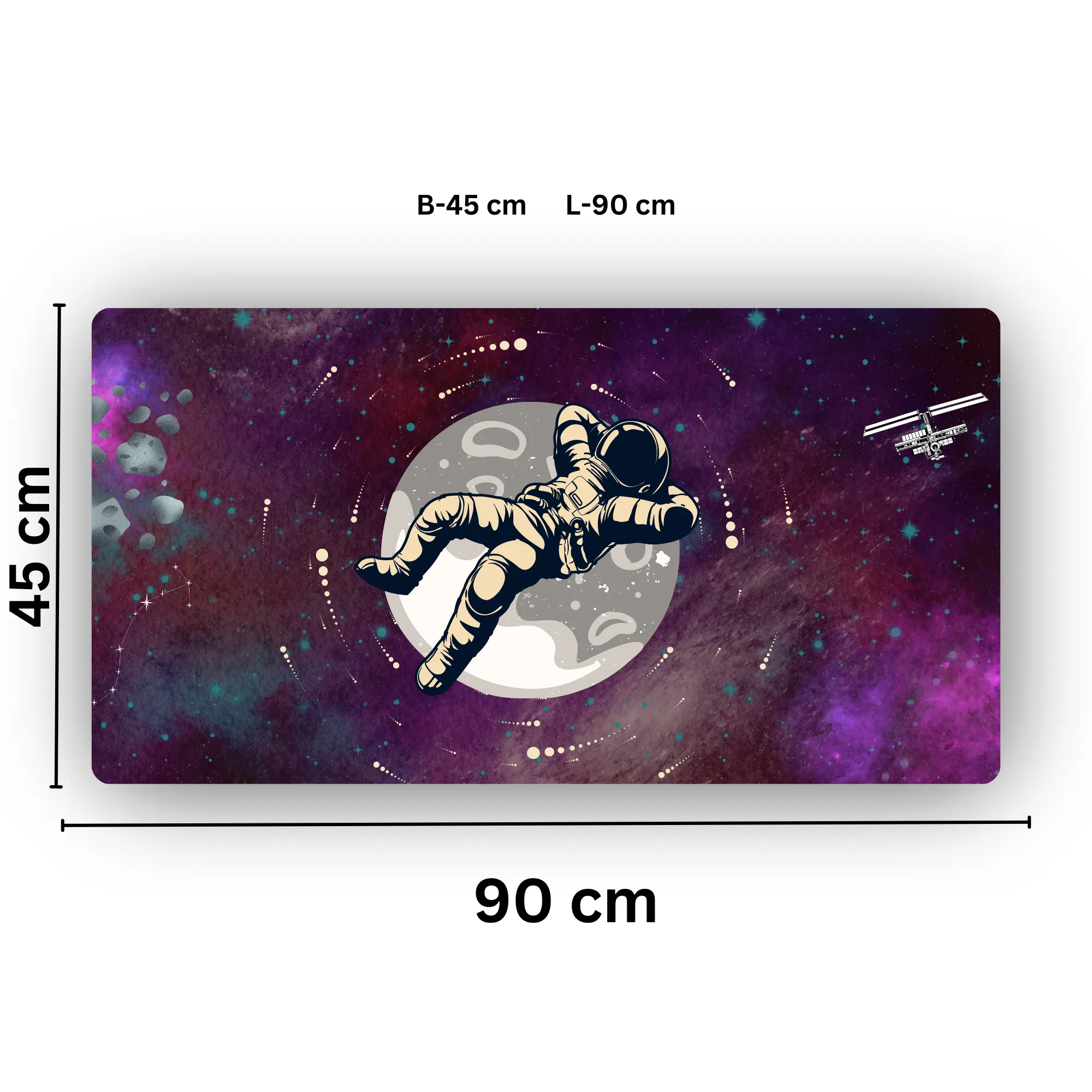 Premium PU Leather Mouse Pads | Non-Slip |Waterproof | Stylish & Durable | Astronaut in Space