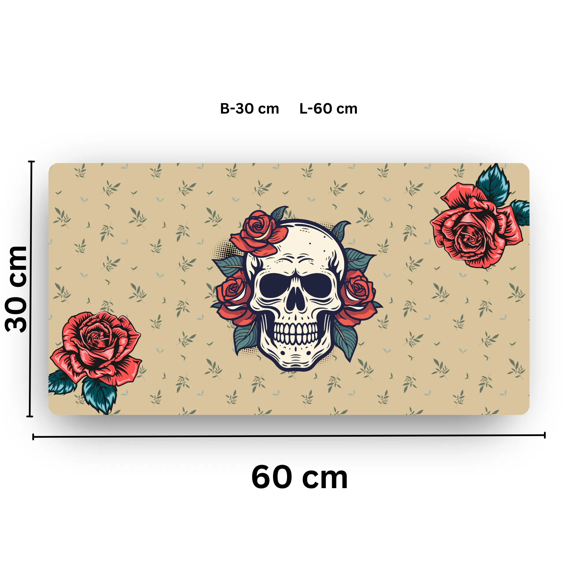 Premium PU Leather Mouse Pads | Non-Slip |Waterproof | Stylish & Durable | Boho Goth Skull