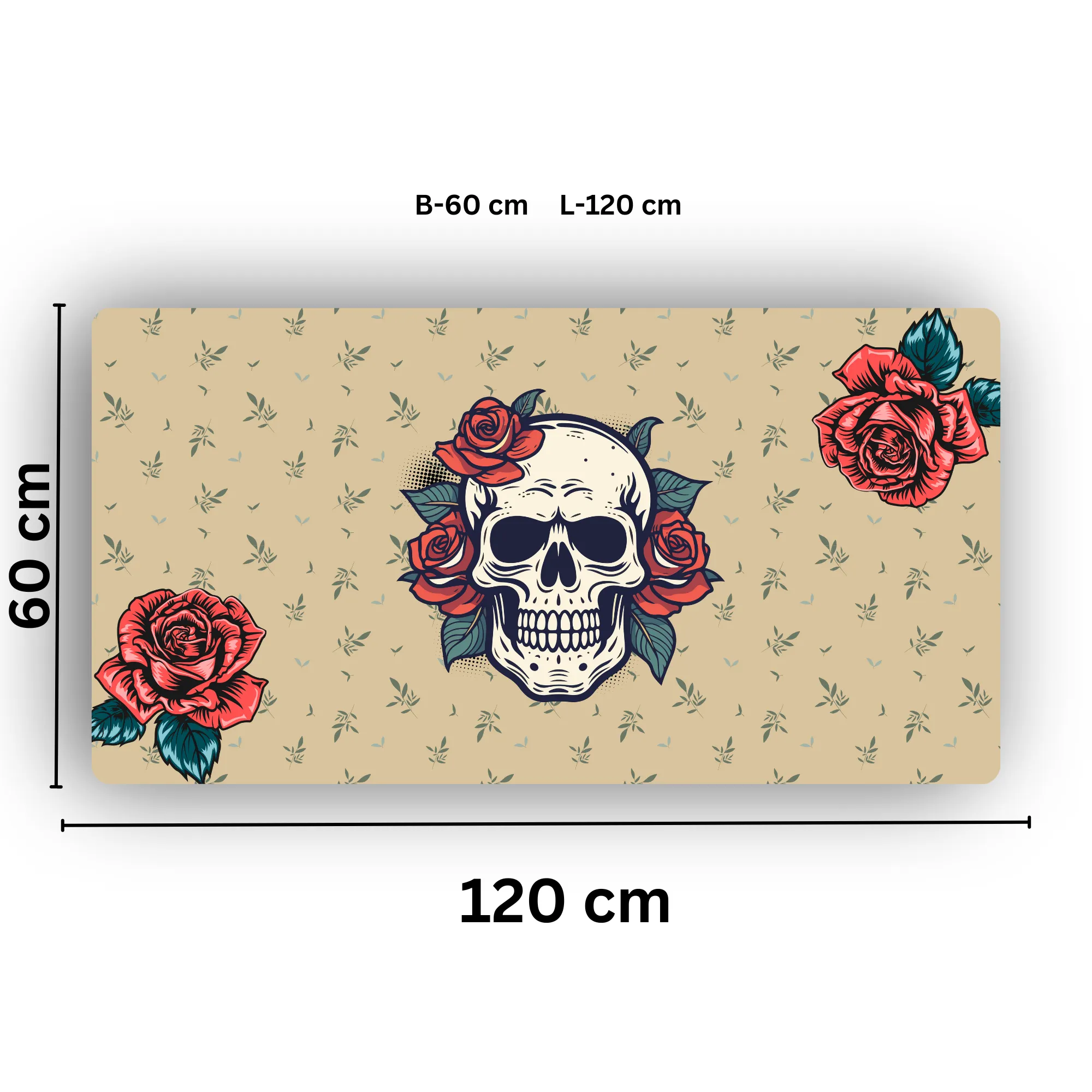 Premium PU Leather Mouse Pads | Non-Slip |Waterproof | Stylish & Durable | Boho Goth Skull