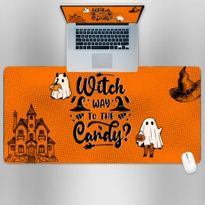 Premium PU Leather Mouse Pads | Non-Slip |Waterproof | Stylish & Durable | Halloween Witch