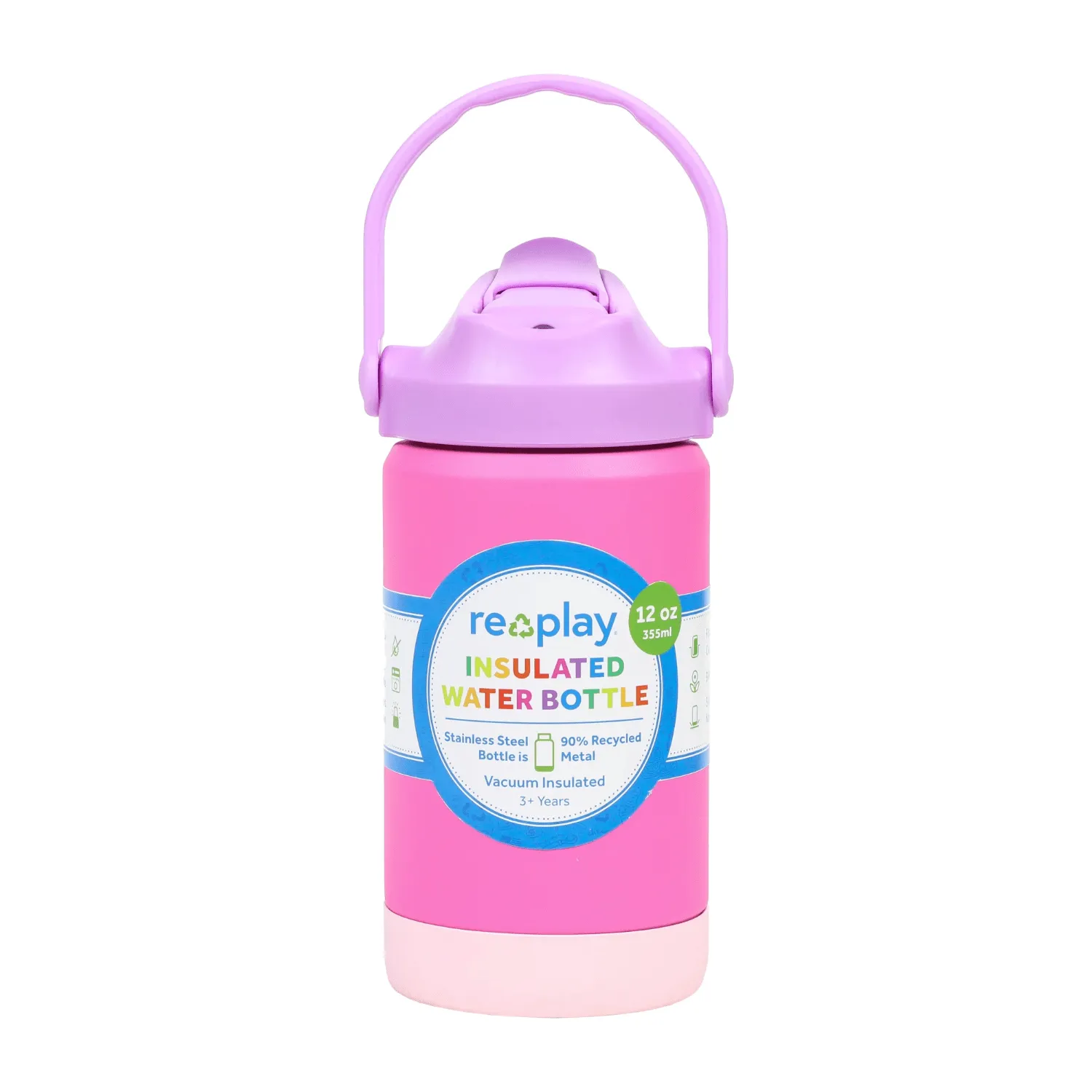 Re-Play 12 oz Insulated Recycled Stainless Steel Water Bottle