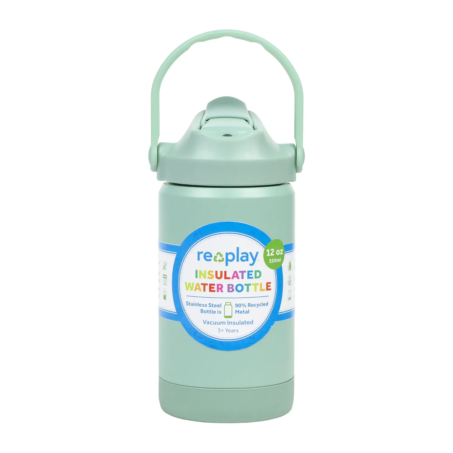 Re-Play 12 oz Insulated Recycled Stainless Steel Water Bottle