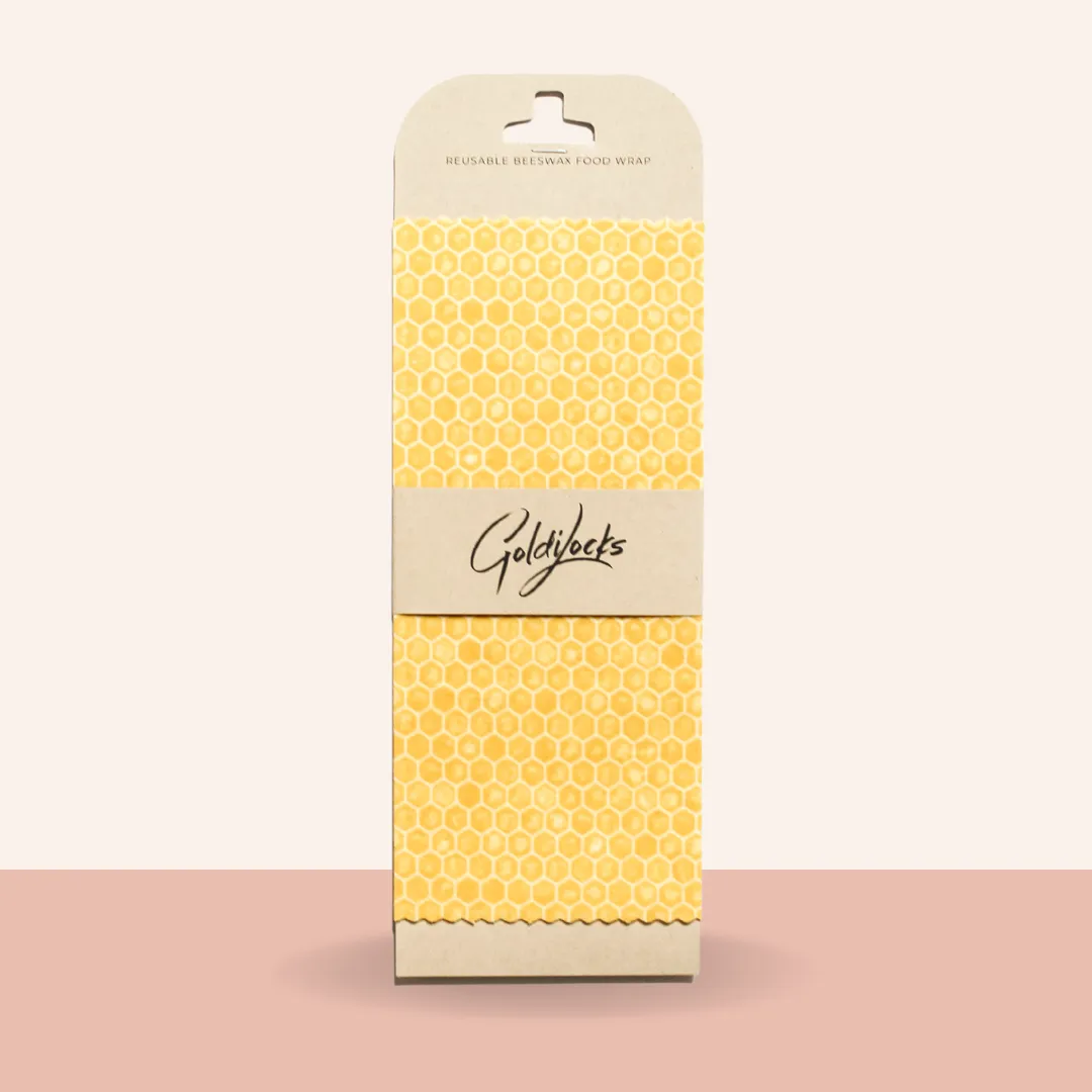 Reusable Beeswax Food Wraps: Honeycomb Single Medium